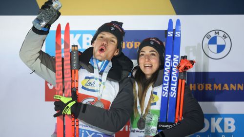 Mondiali Biathlon: la galleria fotografica della medaglia d'Argento di Tommaso Giacomel e Lisa Vittozzi