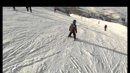 5 year old skiing Zermatt Matterhorn Switzerland