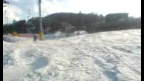 incredibile caduta sulla neve (abetone)