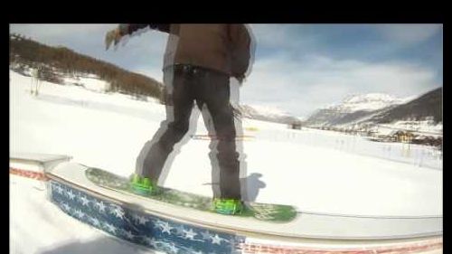 Giulio Sciacca snowboarding in Livigno