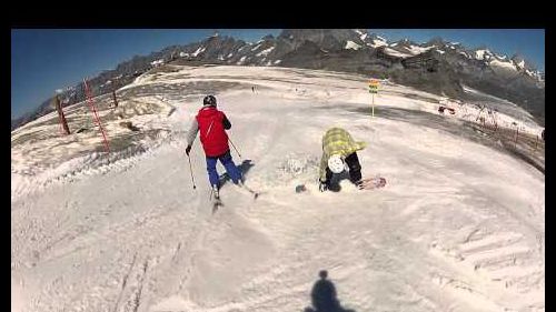 Oppa Zermatt style! freshtyle snowboard team!Pablo Taps Dave Dan & Martina 