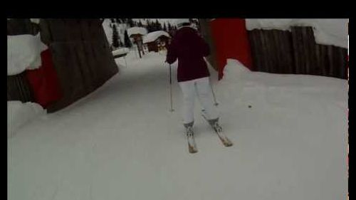 Caroline Skiing in Courchevel