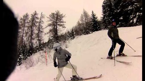 Lisa Skiing in Switzerland