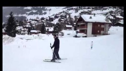 Shaukat skiing