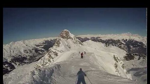 Skiing Grand Couloir, Courchevel