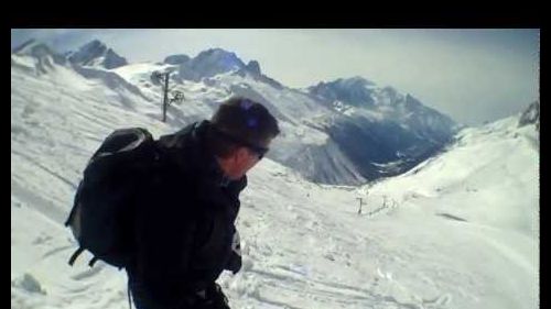 Chamonix Le Tour Balme, snowboarding in the fresh powder