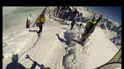 Skiing La Vallée Blanche, Petit Envers route - Chamonix, France