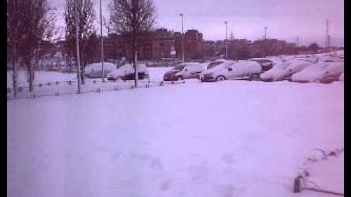 NEVE A ROMA 3-4-5 FEBBRAIO 2012 - SCI DI FONDO AL PARCHEGGIO DI IPOGEO DEGLI OTTAVI