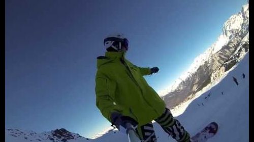 snowboarding in courchevel 1850