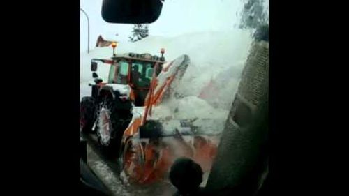 fendt 932 sgombero neve passo San Pellegrino