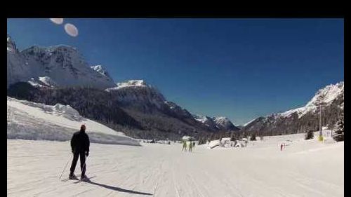 Raccordo seggiovia Gigante, piste Ciadin e Fuchiade al Passo San Pellegrino il 23 febbraio 2014