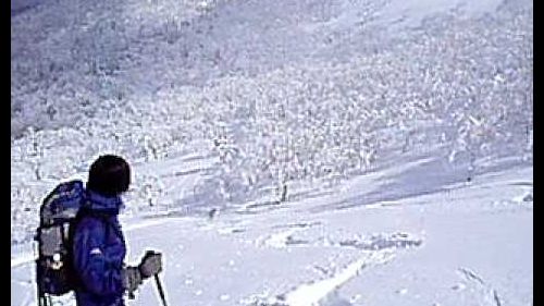 Telemark skiing in back bowl to trees in Mt. Mokotoyama, in Macrh 2007 #2