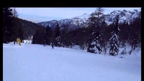 Madonna Di Campiglio off piste snowboarding