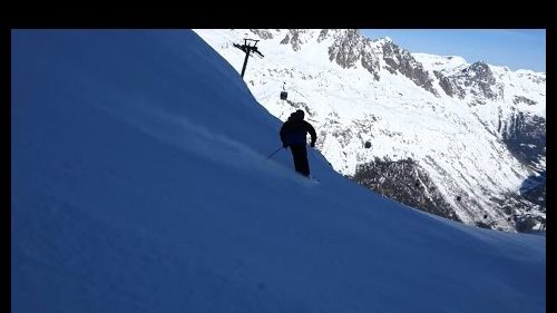 France - Chamonix - Grands Montets 3300m -Downhill skiing - Jacek Bujak7.03.2015