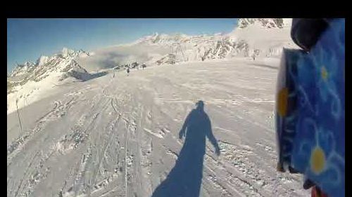 CERVINIA GOPRO BONTADINI PARTE ALTA MATTERHORN SKI PARADISE SNOWBOARDING