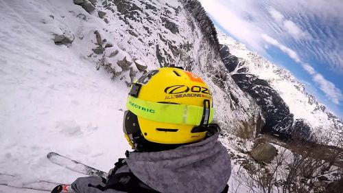 Couloire Poubelle| freeride ski tour in Chamonix| Grands-Montets| 2015