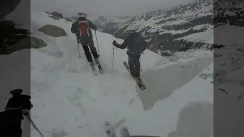 Glacier Skiing, Glacier D'Argentier at Grands Montets, Chamonix.