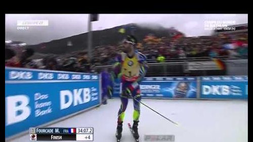 Arrivée du sgt fourcade martin - coupe du monde de biathlon - mass start 15km (h)