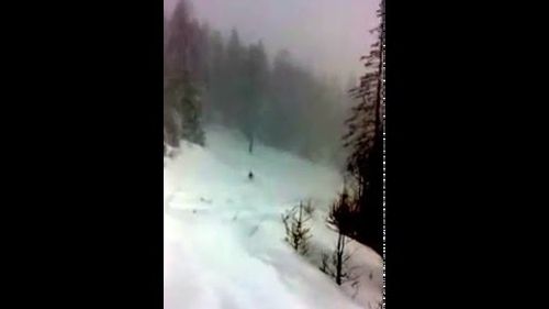 tre curve in fresca sotto nevicata a Courmayeur, 7 gennaio 2016