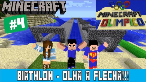 Minecraft olímpico #4 - biathlon - olha a flecha!!!