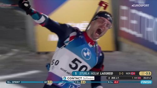 Sturla holm laegreid beffa johannes bø e fa saltare il banco: rivivi l'arrivo che gli regala l'oro nella sprint