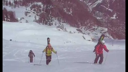 Backcountry snowboarding in Chamonix