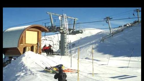 Guy gets owned leaving a chairlift - Hilarious Ski Fall