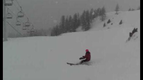 Tidy cliff drop off grands montets chamonix