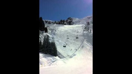 Brant skiing a black steep run at Courchevel.