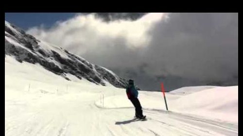 Snowboarding at Grindelwald First