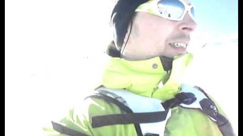 Angelo and Chloe skiing in la thuile