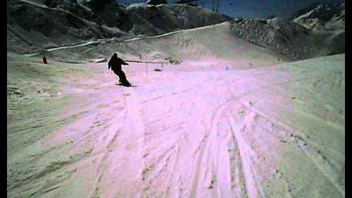 Slushy spring snowboarding in Verbier April 2011.