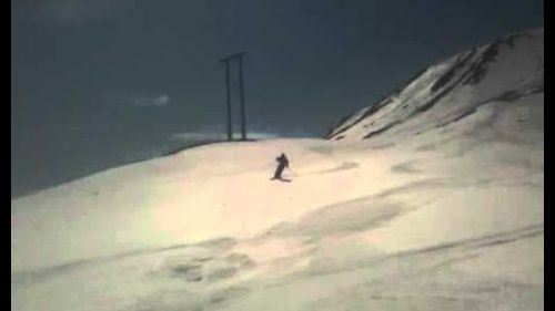 Skiing Spring Snow Off Piste, Le Marais, Tignes France