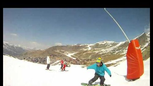 val thorens fin de saison 2011 snowboard flat shred