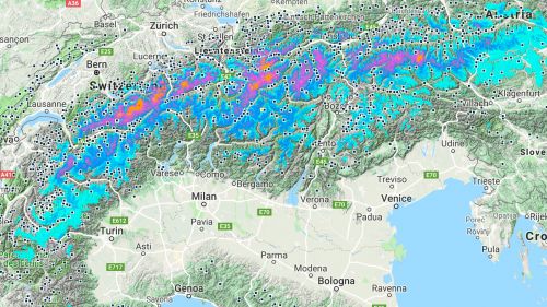 Nei prossimi 5 giorni possibili accumuli fino a un metro di neve sulle Alpi