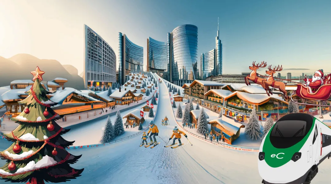 Swiss Winter Village: A Milano in Piazza Gae Aulenti un assaggio dell'inverno Svizzero per tutta la famiglia.