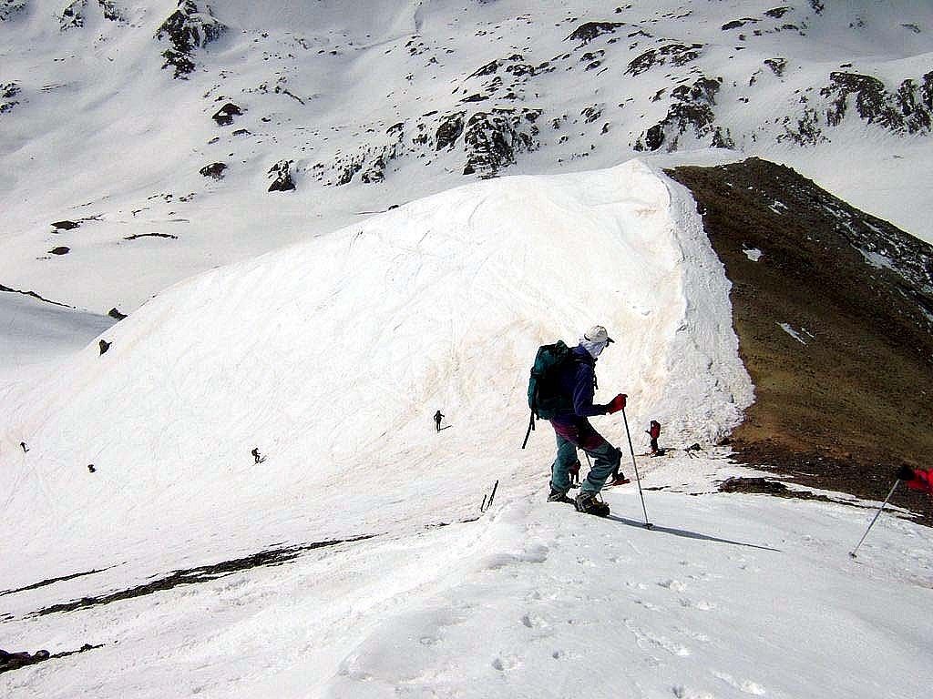 salendo verso la punta del cassorso