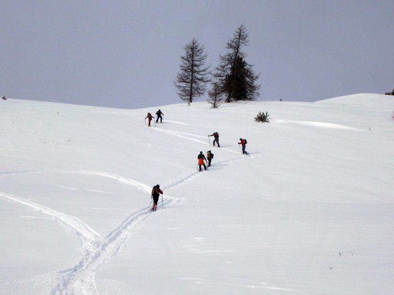 oltre il colle Bousson verso la cima Saurel