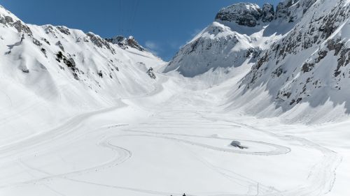  Anello di fondo Prevala a Sella Nevea, sotto il Rifugio Gilberti.