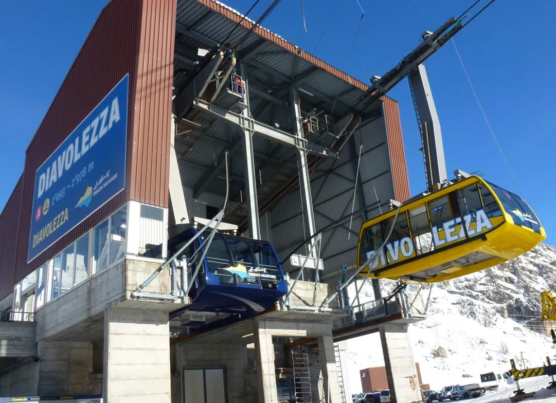 nuova funivia Diavolezza stazione di partenza