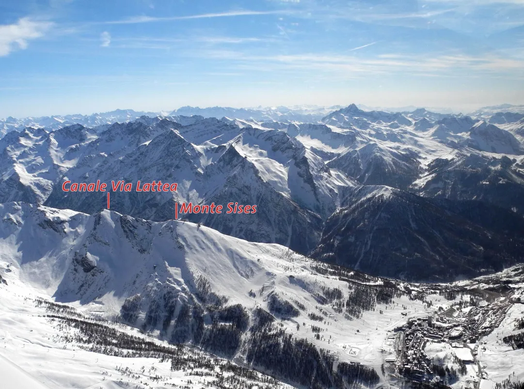 veduta Sestriere e Canale della Via Lattea