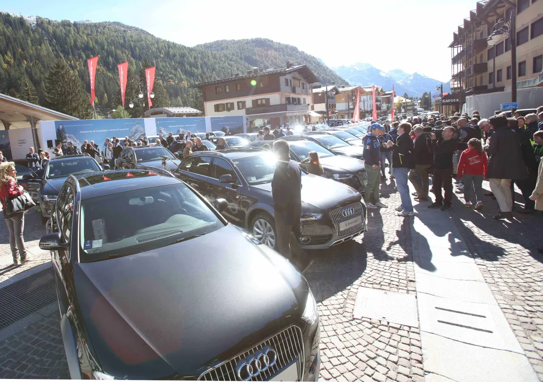 A Madonna di Campiglio la consegna ufficiale delle AUDI agli atleti azzurri