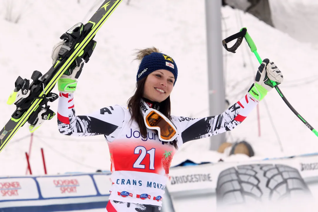 Anna Fenninger  vuole la Coppa: è lei la più veloce in prova a Lenzerheide