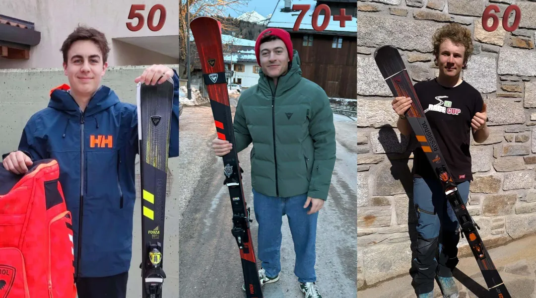 Concorso Rossignol Piegacontest. Gli autori delle tre migliori pieghe premiati con gli sci Rossignol Forza