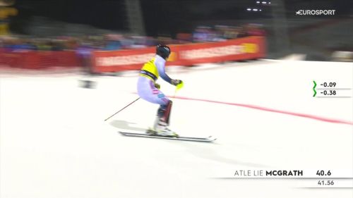 McGrath davanti a tutti nella prima manche sul Canalone Miramonti, il video da Madonna di Campiglio