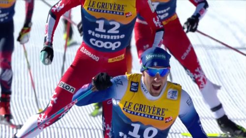 Federico Pellegrino strepitoso! 2° nello skiathlon dietro all'imbattibile Klaebo in Val di Fiemme