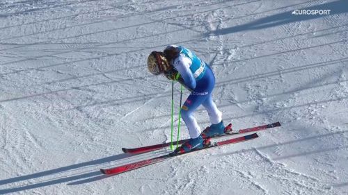 Brignone fuori nella seconda manche del gigante di San Vigilio, il video del suo errore