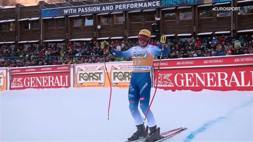 Mattia Casse 14°, è il miglior azzurro nella Discesa della Val Gardena, il video