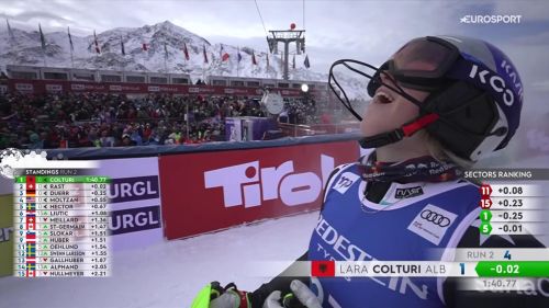 Il primo podio di Lara Colturi. Il video della 2a manche nello slalom di Gurgl