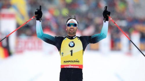 L'arrivo di martin fourcade a kontiolahti